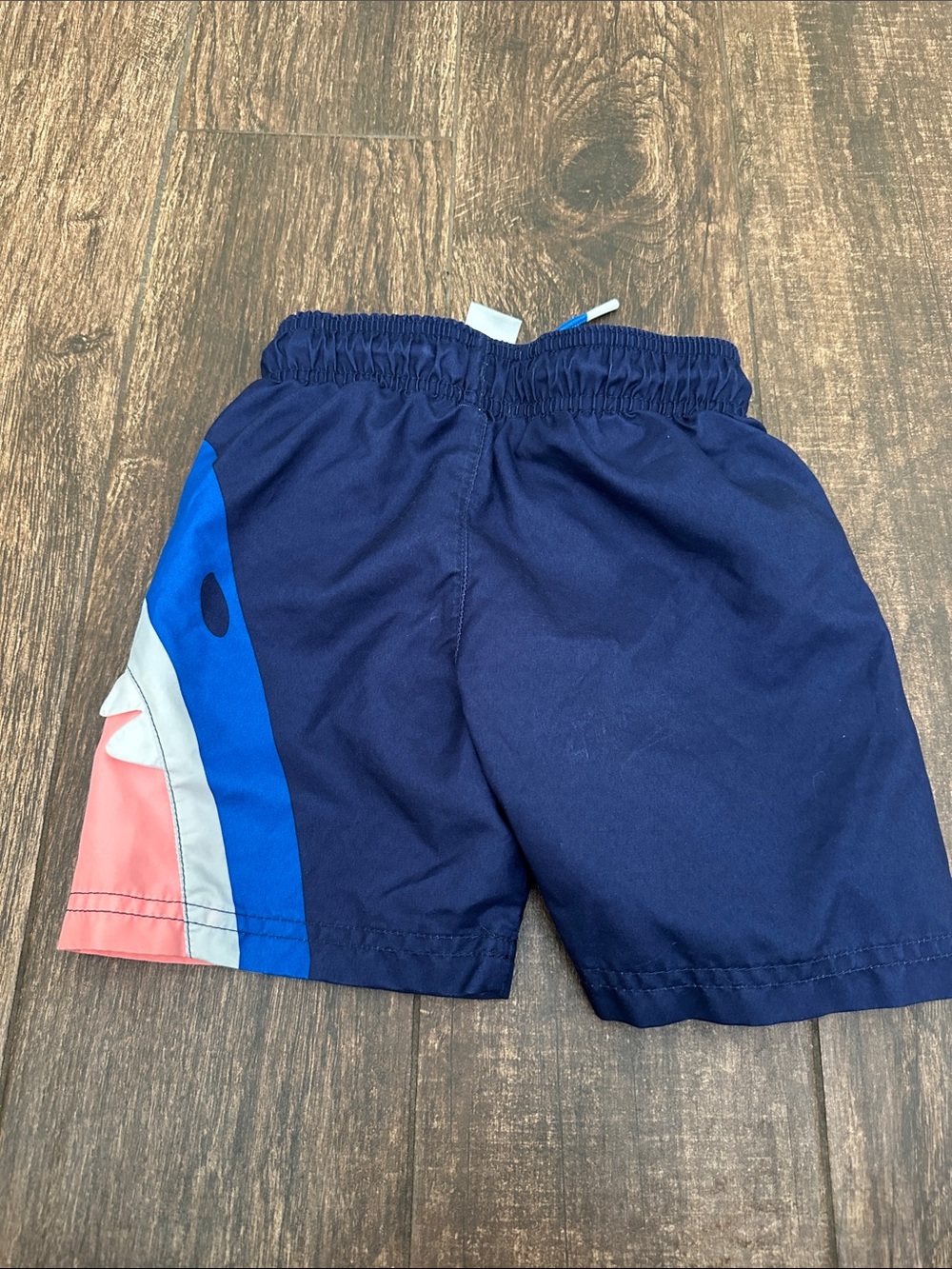 Cat & Jack Boys Shark Swim Trunks Navy Blue 4T Toddler Beach Pool Summer Shorts - Picture 4 of 4